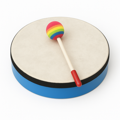 Hand Frame Drum 3 Sizes + lollipop Beater 10 inch 12 inch or 14 inch