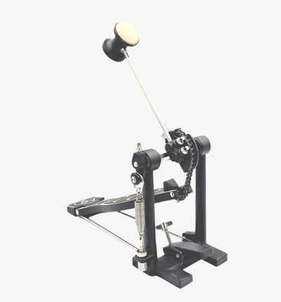 Single Bass Drum Kick Pedal  Chain Drive Dual Beater