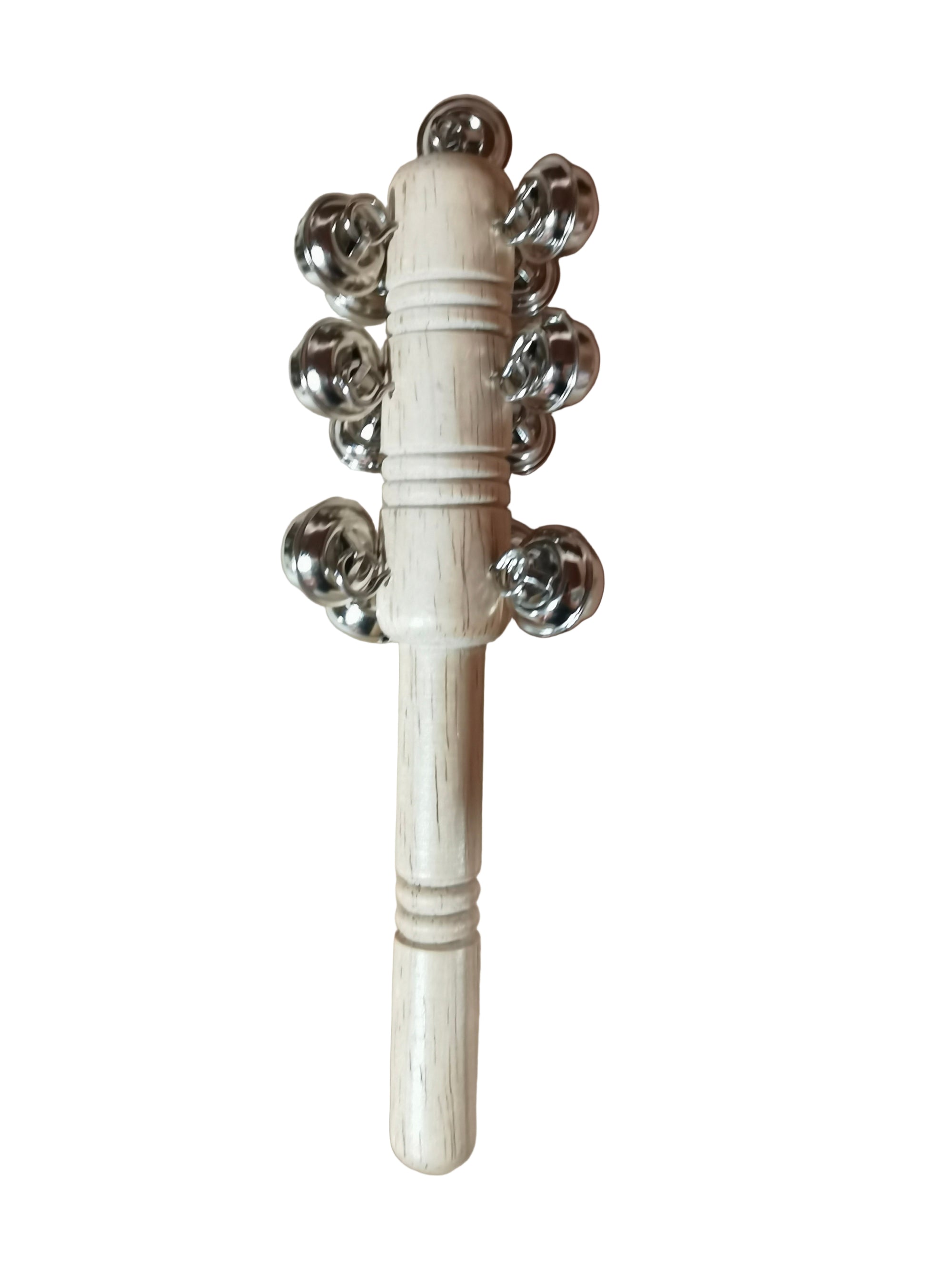 Sleigh Bell 21.5 cm Handheld rattle solid wood 13 Bells Percussion Instrument