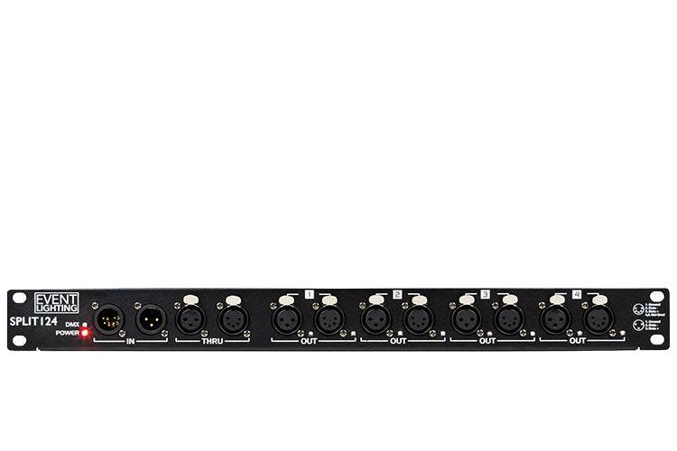Event Lighting SPLIT124 - 4-way DMX Splitter