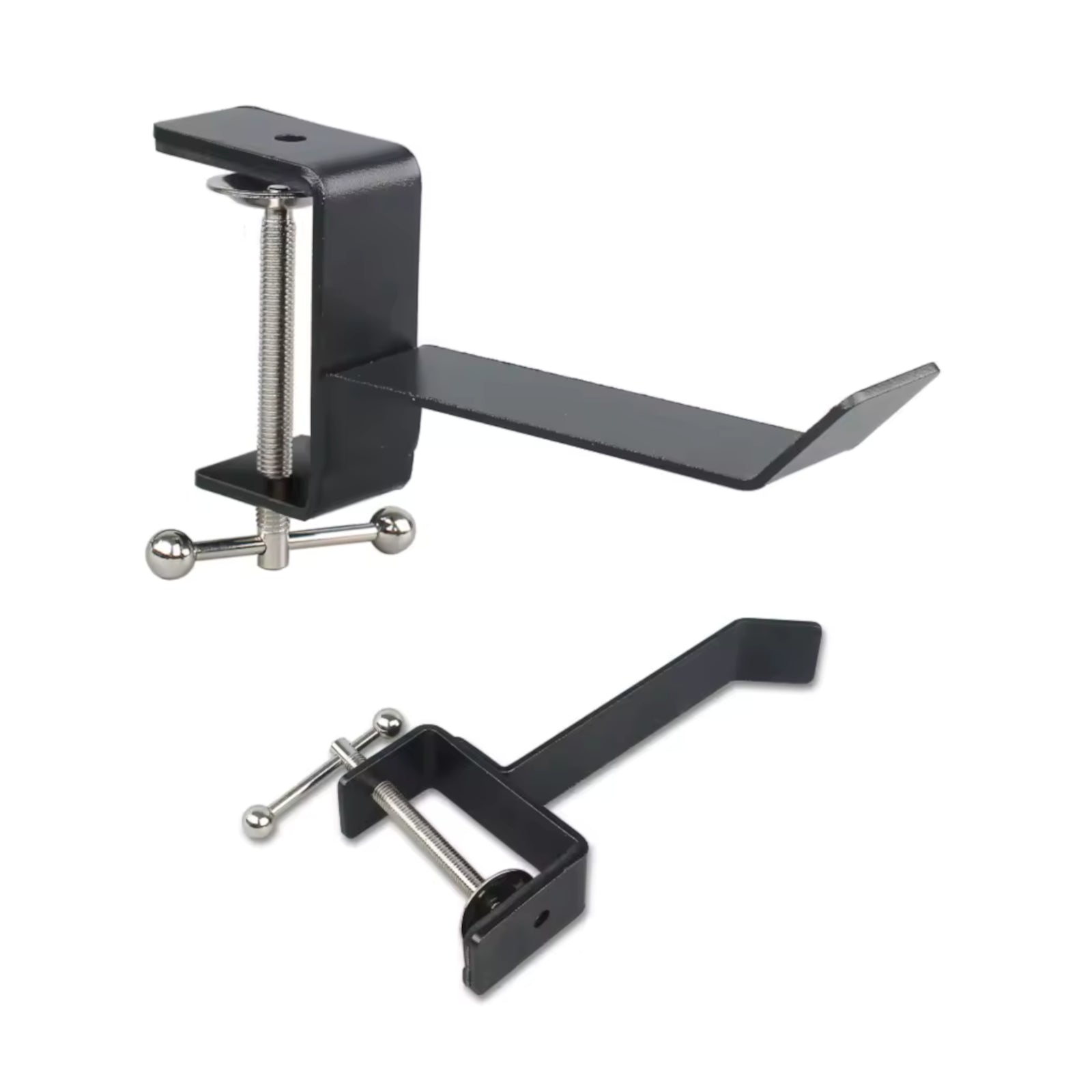 Music Mic Stand Clamp-On Double Hook For Headphones Tambourine Cowbell Cords Accessories