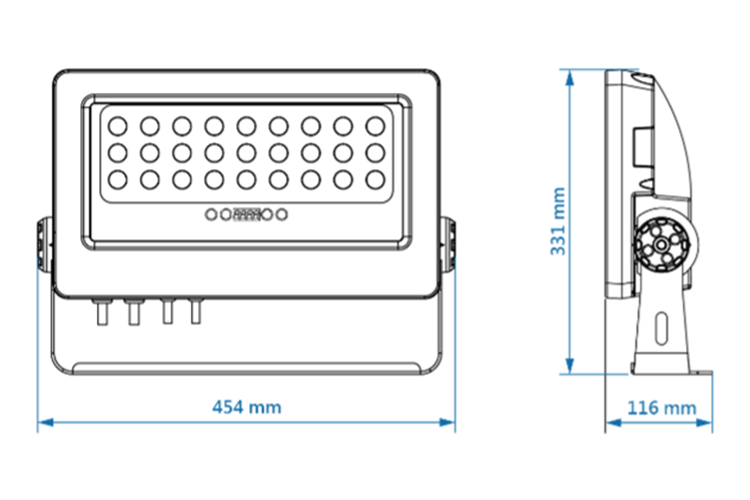 Event Lighting DFXIPW2000 - IP65 33 x 1.9W 365nm UV LED 25 deg spot