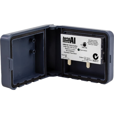AIMA124PS 24DB VHF/UHF MASTHEAD AMP SINGLE INPUT AERIAL INDUSTRIES AIMA124PS