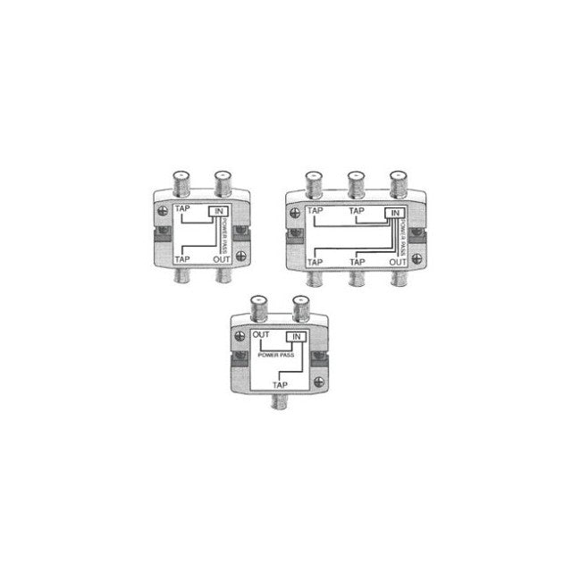 ST3120PP - 1 WAY 20DB 'F' TAP / SPLITTER