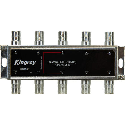 KT816F 8 WAY 16DB TAP 5-2400MHZ POWER PASS FOX APP. F30969 KINGRAY KT816F