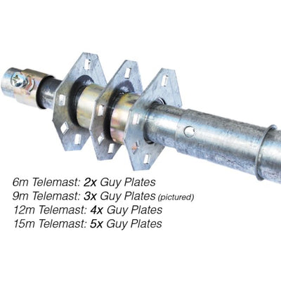 FC172 - 9M TELESCOPIC TELEMASTS - ANTENNA MAST POLE HILLS - HILLS