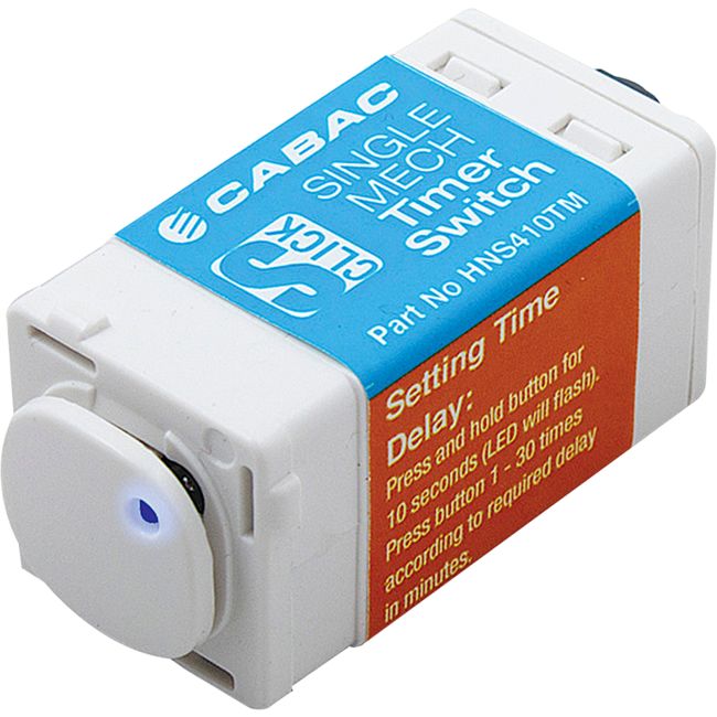 HNS410TM MINUTE MECH TIMER 2 WIRE LIGHT SWITCH CABAC HNS410TM