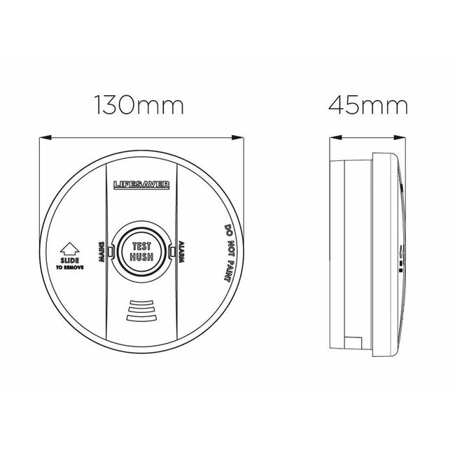 LIF6000 240V SMOKE ALARM WITH 9V B/UP PSA 01307556