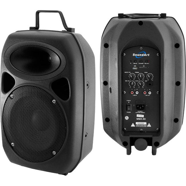 MMA60B 60 WATT PORTABLE PA AMPLIFIER WITH BLUETOOTH - SOUNDART SOUNDART MMA-60B