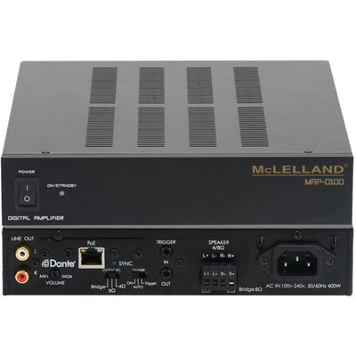 AMPD100DI 100W STEREO AMP WITH DANTE MCLELLAND AMP-D100DI