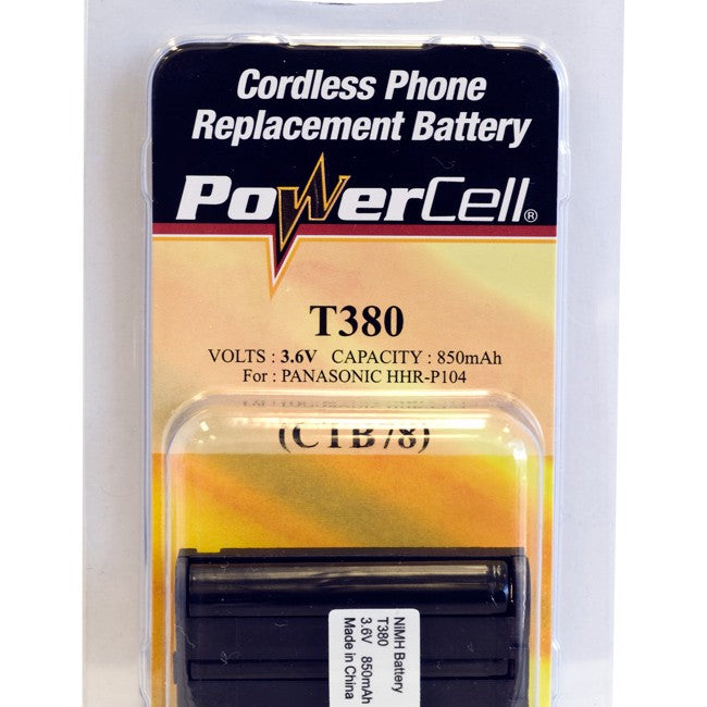 CTB78 3.6V NIMH 850MAH PHONE BATTERY REPLACES PANASONIC HHRP104 POWERCELL T380