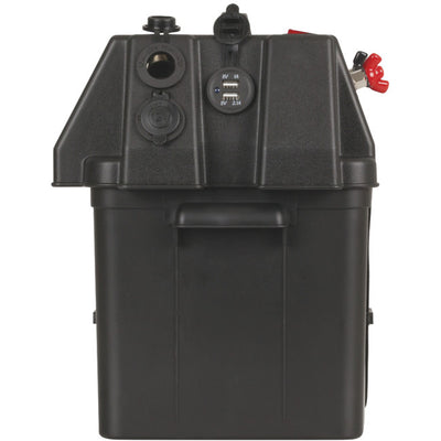 HB8502 BATTERY BOX WITH VOLT METER USB CHARGER POWERTECH HB8502