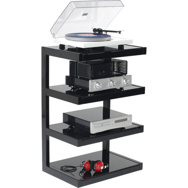 ESSEHFRB ESSE BLACK 4 SHELF HIFI RACK W570 x H860 x D400MM NORSTONE 04695320