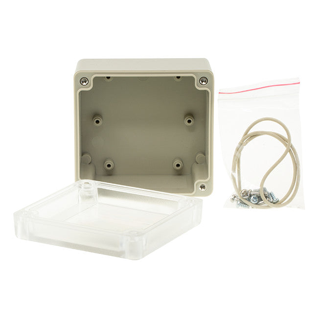 CB8804 CLEAR LID CABINET SMALL 85X80X55 203-112B-1