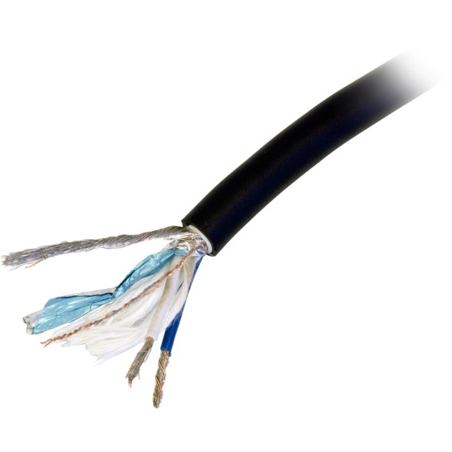 2X80.08-1MT - MIC CABLE FOIL+BRAID SHIELD 1M - PER METRE (100M) - AMPHENOL