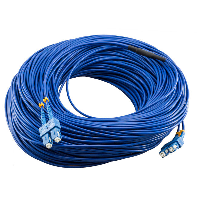 FIB100OD OUTDOOR OS2 FIBRE CABLE - 100M SC-SC SM 100M ARMOURED DX LSZH PRO2