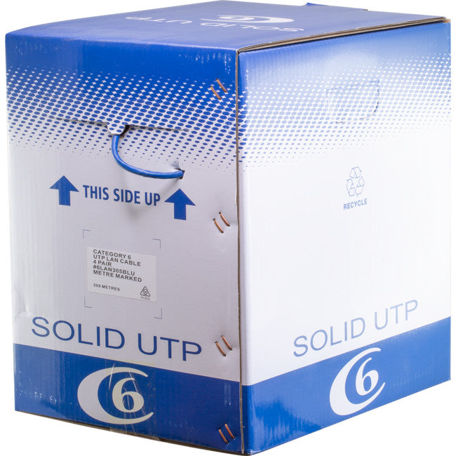 6LAN305BLU 305M CAT6 SOLID CABLE BLUE ROLL CODE EVERSURE ROLL CODE