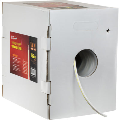 14G4C152M 14AWG 4CORE SPEAKER CABLE 152M 500FT ROLL LSZH REELEX WHITE/Y DOSS 14-4C-500