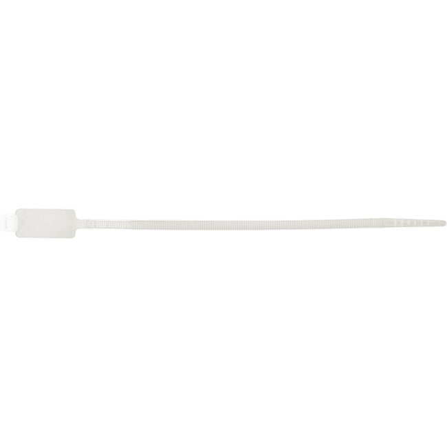 IT194NT 194MM NAME TAG / ID CABLE TIE CLEAR / NATURAL - 100 PACK IT194