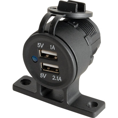 MP3616 PANEL MOUNT DUAL USB CHARGER SURFACE UNDER DASH MP3616