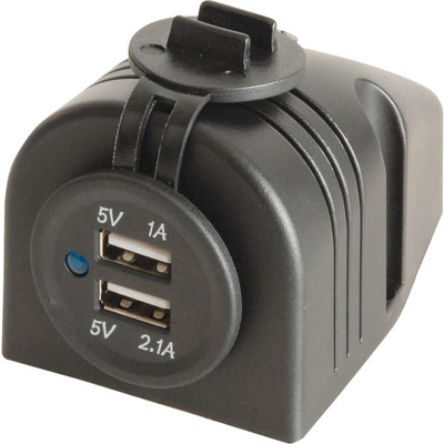 MP3616 PANEL MOUNT DUAL USB CHARGER SURFACE UNDER DASH MP3616
