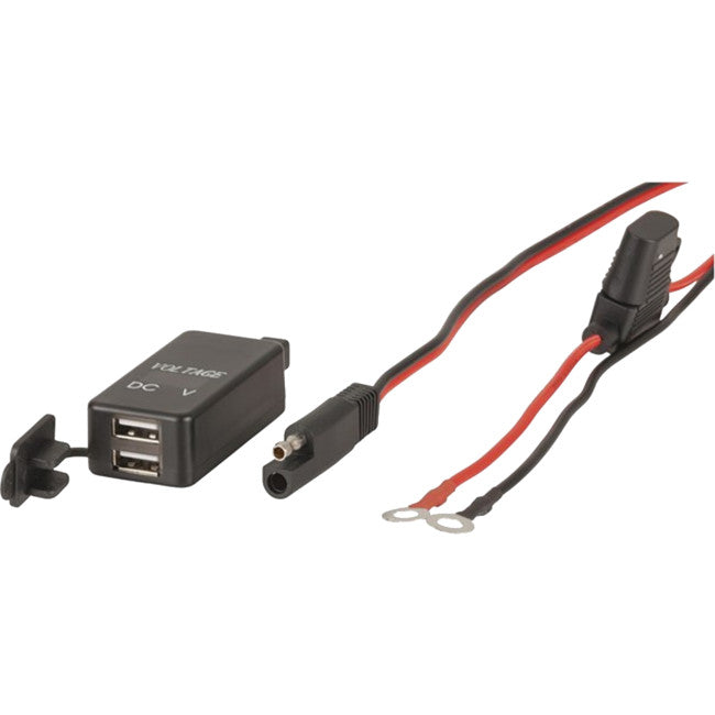 PS2013 - 12V 24V DC DUAL USB CHARGER - VOLT DISPLAY - POWERTECH