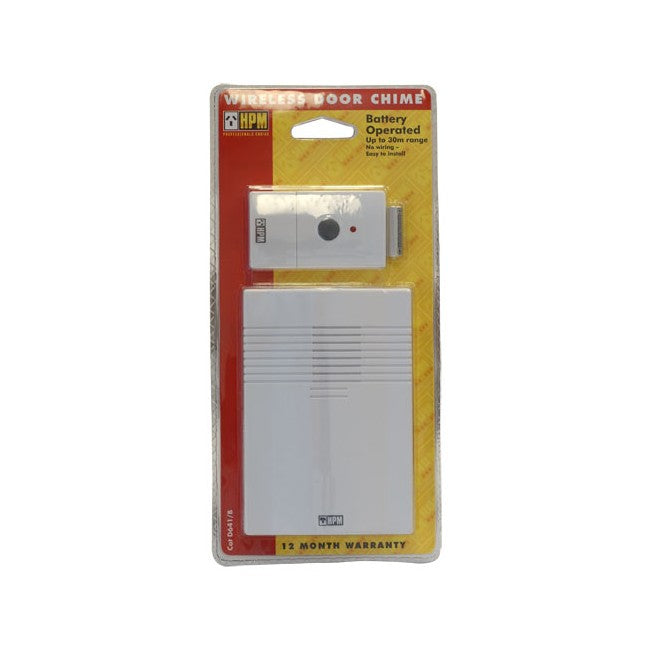 D641/B 30M BATTERY DOOR CHIME WIRELESS BELL PRESS - HPM HPM D641/B