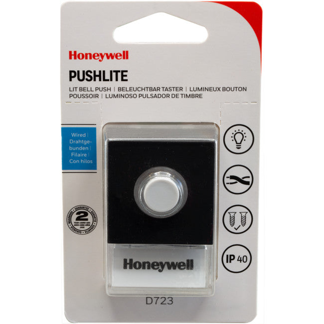 D723 ILLUMINATED DOOR BELL PRESS HARD WIRED - HONEYWELL HONEYWELL D723
