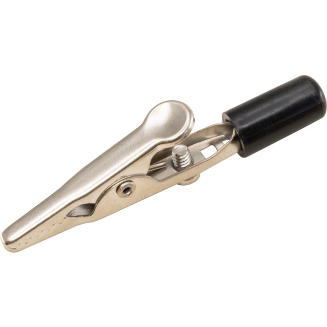 HC508B ALLIGATOR CLIP BLACK SCREW TERMINATING 03-042 BLK