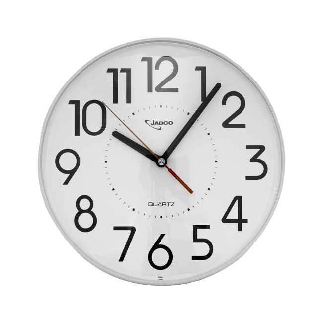 CS1067WH 225MM (9") ROUND WALL CLOCK EASY TO READ NUMBERS JADCO JADCO CS1067WH