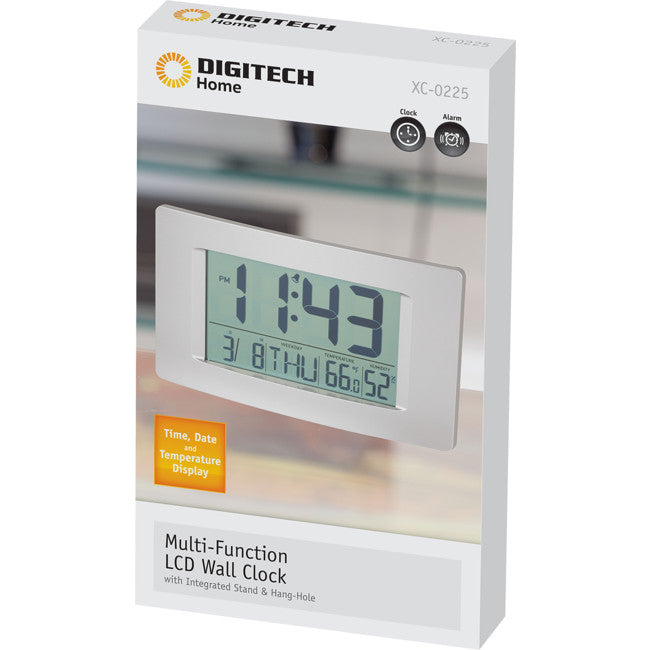 XC0225 LCD CLOCK WITH TEMPERATURE CALENDAR DIGITECH XC0225