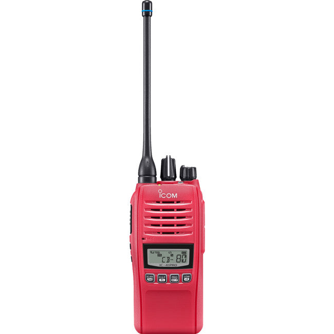 IC41PRO-RED - SPECIAL EDITION RED UHF - IP67 80CH HAND HELD RADIO - ICOM