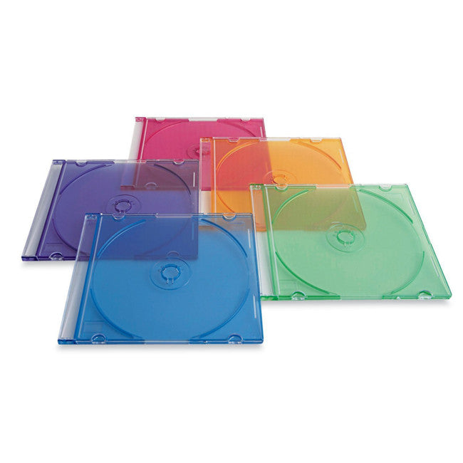 VSC25 25PK COLOURED SLIM CD CASES VERBATIM VERBATIM 41854