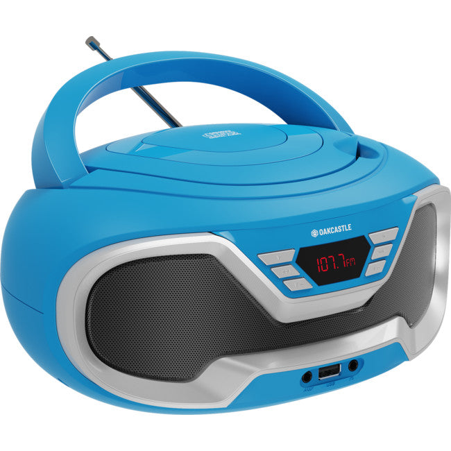 CD200BLU PORTABLE BLUETOOH CD PLAYER OAKCASTLE BOOMBOX BLUE MAJORITY 08881791
