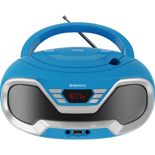 CD200BLU PORTABLE BLUETOOH CD PLAYER OAKCASTLE BOOMBOX BLUE MAJORITY 08881791