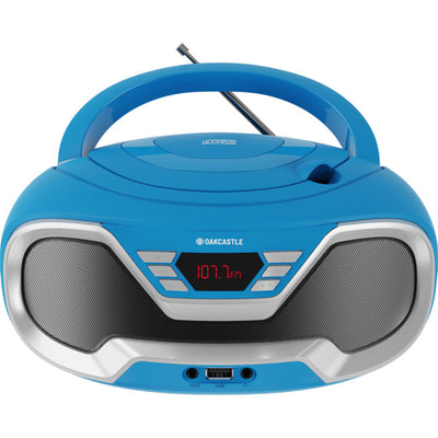 CD200BLU PORTABLE BLUETOOH CD PLAYER OAKCASTLE BOOMBOX BLUE MAJORITY 08881791