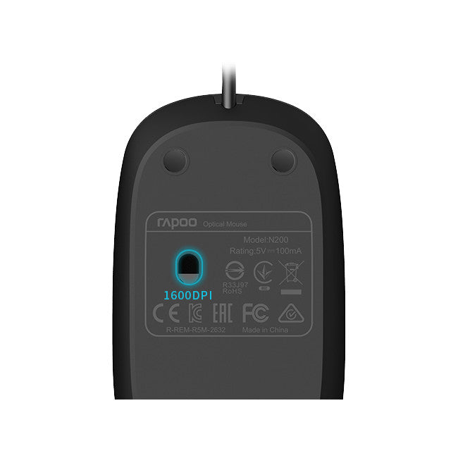 X120PRO WIRED OPTICAL MOUSE KEYBOARD RAPOO RAPOO KBRP-X120PRO-BK