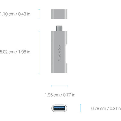 UTC02 DUO USB-C TO USB 3.1 ADAPTOR TYPE-C CHARGER ATTACHE MBEAT MB-UTC-02