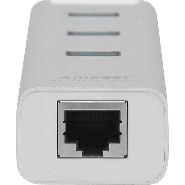HUB33E 3 PORT USB3.0 HUB WITH GIG LAN GIGABIT LAN HAMILTON MBEAT MB-HUB33E