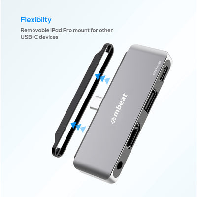 UCDP6 ELITE MINI 4-IN-1 USB-C HUB 4K HDMI PD 3.5MM MBEAT MB-UCD-P6