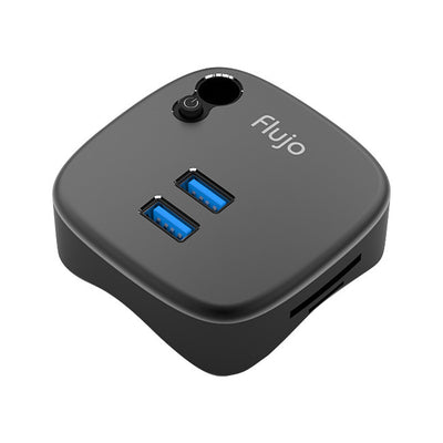 AH8BLK USB 3.0 HUB WITH CARD READER GIGA LAN BLACK SURFACE PRO FLUJO AH8-BLACK