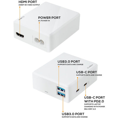 CUB01W USB-C TO USB 3.0 USB-C HDMI PD2.0 CHARGER CUBIX MBEAT MB-CUB-01W