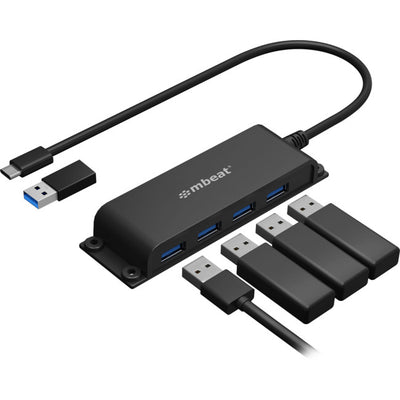 HUBE04 - MOUNTABLE 4 PORT USB-C HUB - MBEAT