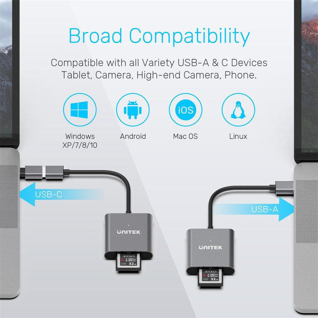 R1009A USB3.1 XQD CARD READER UNITEK R1009A