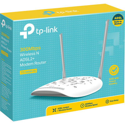 TDW8961N WIRELESS 'N' MODEM & ROUTER 300MBPS ADSL2+ 10/100 ETHERNET TP-LINK TD-W8961N