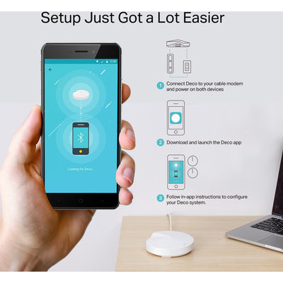 DECOM9P1 AC2200 WHOLE HOME MESH ROUTER 1PK TRI-BAND SMART HOME TP-LINK DECO M9 PLUS 1PK