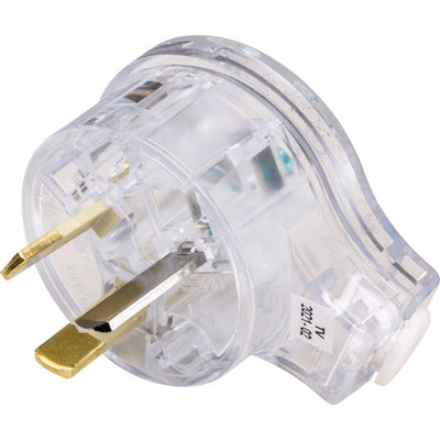 418UATR 3PIN FLAT PLUG TOP TRANSPARENT CLEAR/ SIDE ENTRY- LOW PROFILE CLIPSAL CLI418SUATR