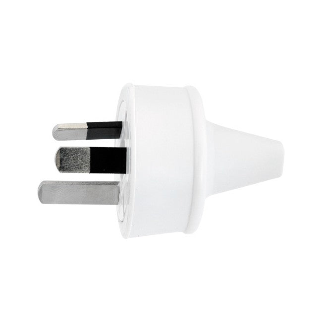 DIY2408BW - 3PIN MAINS FIG8 PLUG TOP WHITE - 2 CORE FLEX - TE