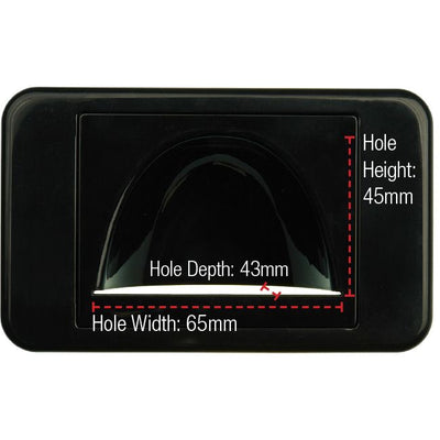 REVBNWPB BLACK REVERSE BULLNOSE WALL PLATE MOUSEHOLE 05DWPMRB