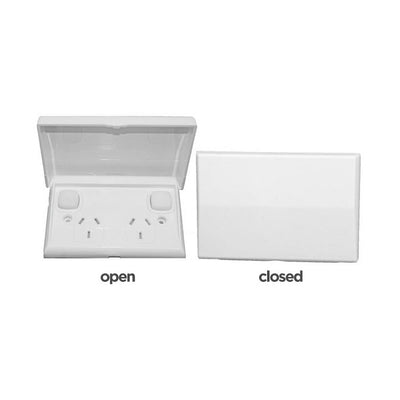 P2WP/SL WEATHERPROOF POWERPOINT OUTDOOR WALL PLATE SLIM/ 10A TRANSCO P2WP/SL